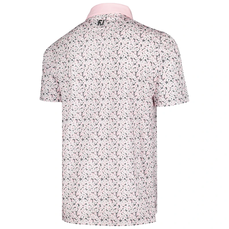 Polo en fil d'Écosse FootJoy Arnold Palmer Invitational Primrose pour hommes rose clair