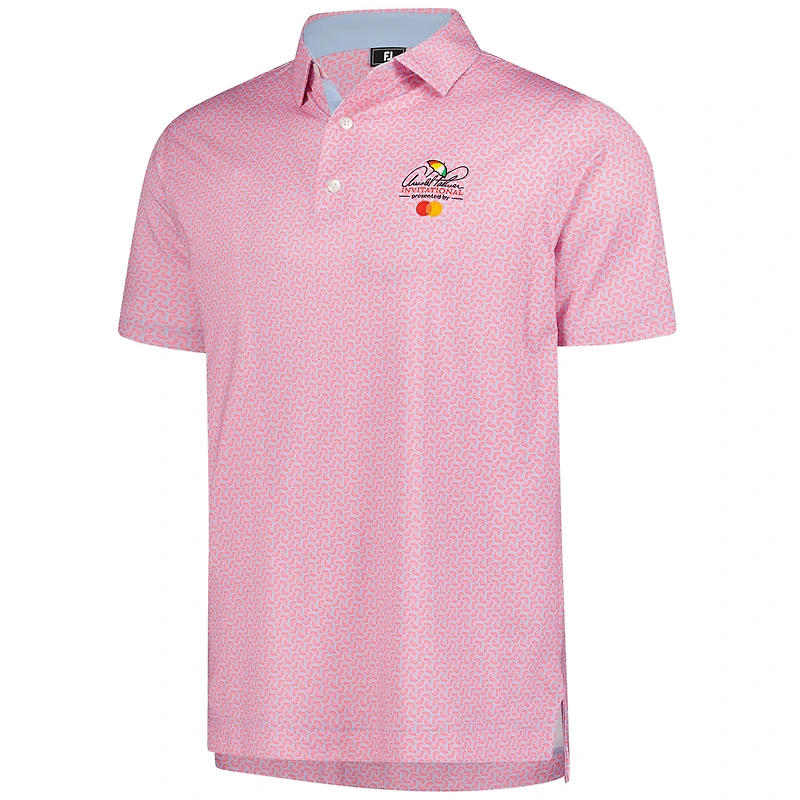 Polo FootJoy rose Arnold Palmer Invitational Citrus Print Lisle pour homme
