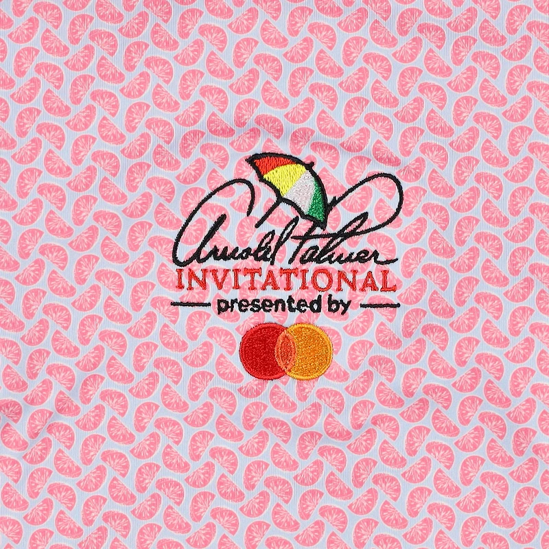 Polo FootJoy rose Arnold Palmer Invitational Citrus Print Lisle pour homme