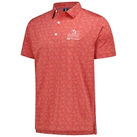 Polo FootJoy Lisle à fleurs et bout golf Arnold Palmer Invitational rouge pour homme