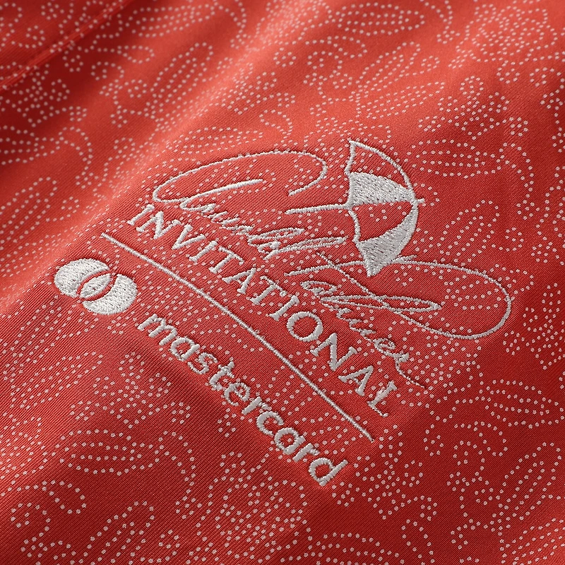 Men's FootJoy Red Arnold Palmer Invitational Wingtip Floral Lisle Polo