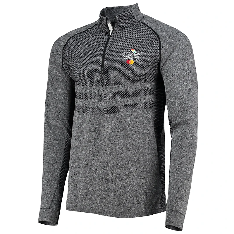 Haut à quart de zip raglan Levelwear gris chiné Arnold Palmer Invitational Leo pour homme
