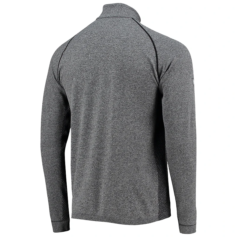 Haut à quart de zip raglan Levelwear gris chiné Arnold Palmer Invitational Leo pour homme