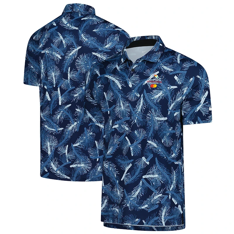 Men's Nike Blue Arnold Palmer Invitational Pine Print Performance Polo