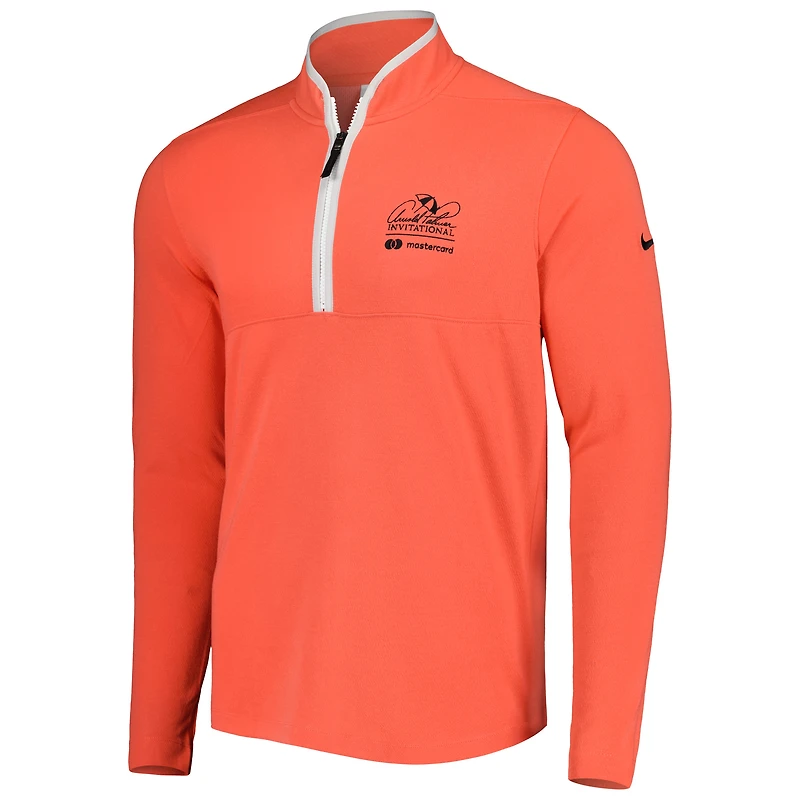 Men's Nike Coral Arnold Palmer Victory Performance Half-Zip Top