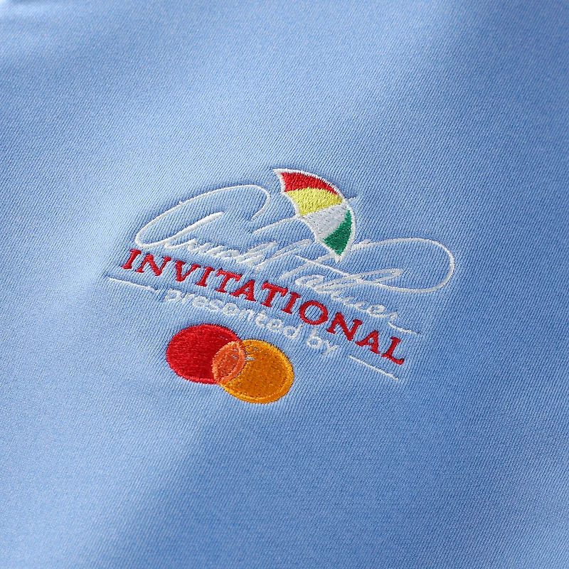 Men's Peter Millar Blue Arnold Palmer Invitational Perth Melange Performance Quarter-Zip Pullover