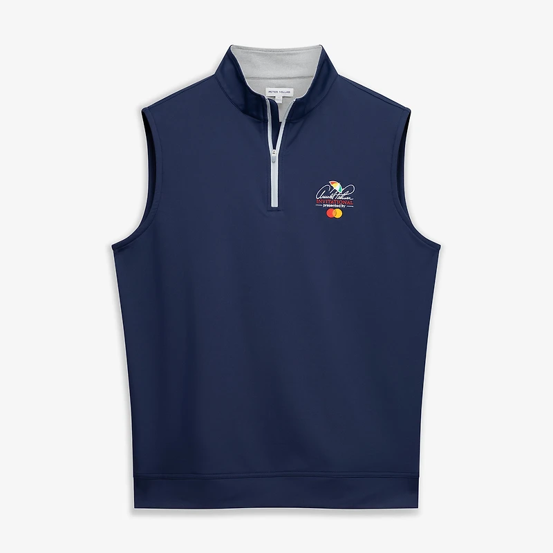 Men's Peter Millar Navy Arnold Palmer Invitational Galway Performance Quarter-Zip Vest