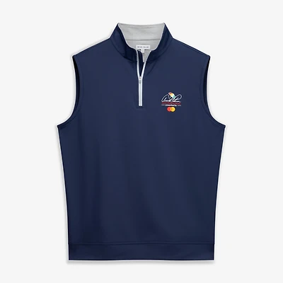 Men's Peter Millar Navy Arnold Palmer Invitational Galway Performance Quarter-Zip Vest
