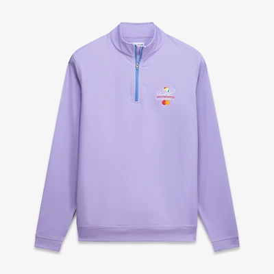 Men's Peter Millar Pink Arnold Palmer Invitational Perth Basketweave Performance Quarter-Zip Pullover