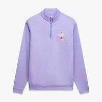 Men's Peter Millar Pink Arnold Palmer Invitational Perth Basketweave Performance Quarter-Zip Pullover