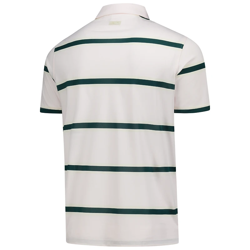 Men's Puma Pink Arnold Palmer Invitational Pique Stripe Polo