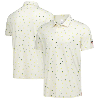 Men's Puma White Arnold Palmer Invitational CLOUDSPUN Lemon Polo