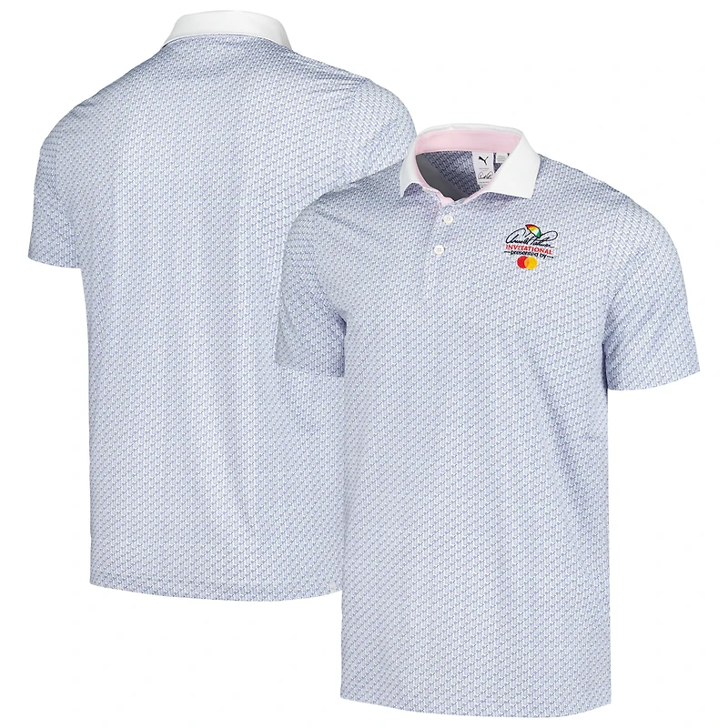 Men's Puma White Arnold Palmer Invitational Iced Tea MATTR Polo