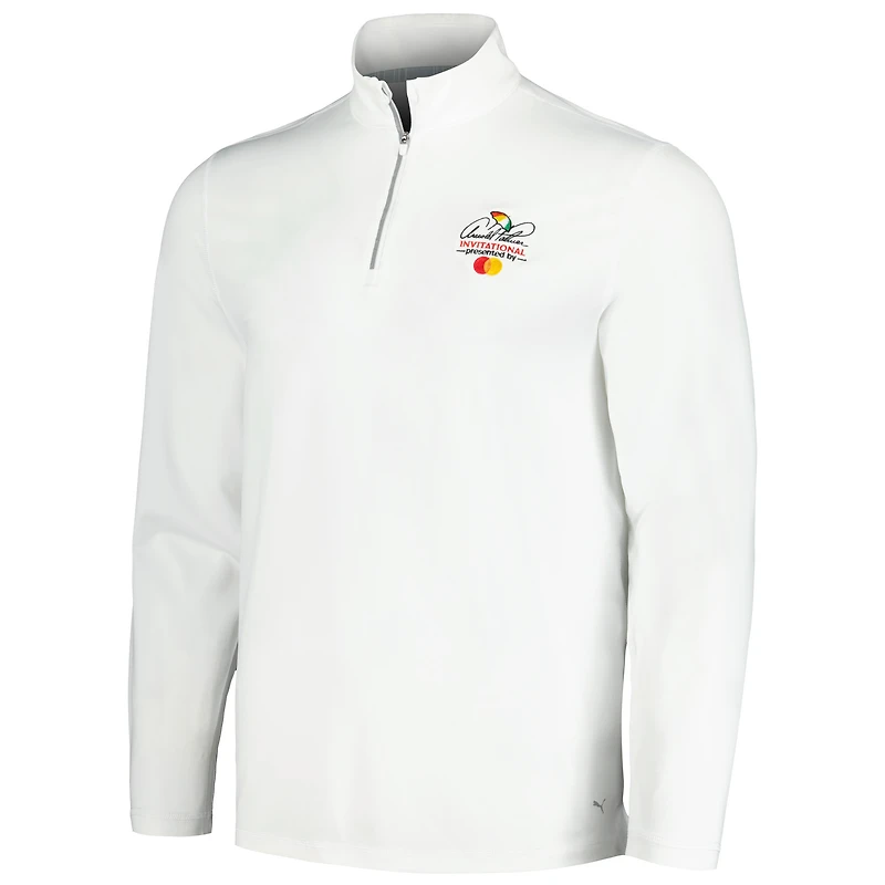 Men's Puma White Arnold Palmer Invitational Lightweight Quarter-Zip YOU-V Jacket