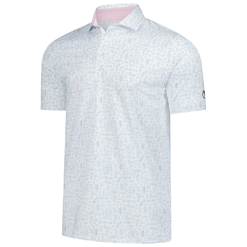 Polo Puma blanc Arnold Palmer MATTR Sketch pour homme