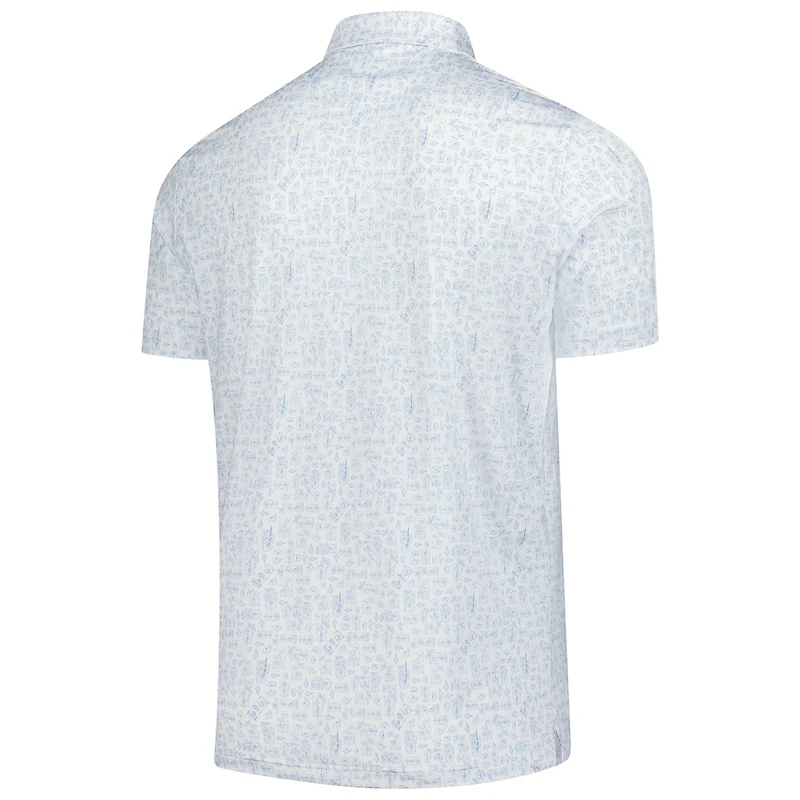 Polo Puma blanc Arnold Palmer MATTR Sketch pour homme