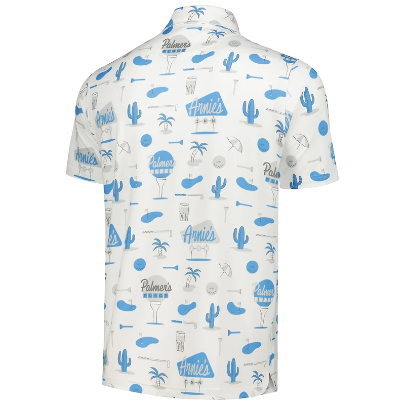 Polo CLOUDSPUN blanc de la collection Puma x Arnold Palmer pour hommes Invitational Palmer's Place