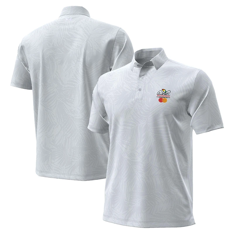 Polo Under Armour gris Arnold Palmer Invitational Playoff Tropical Jacquard pour homme