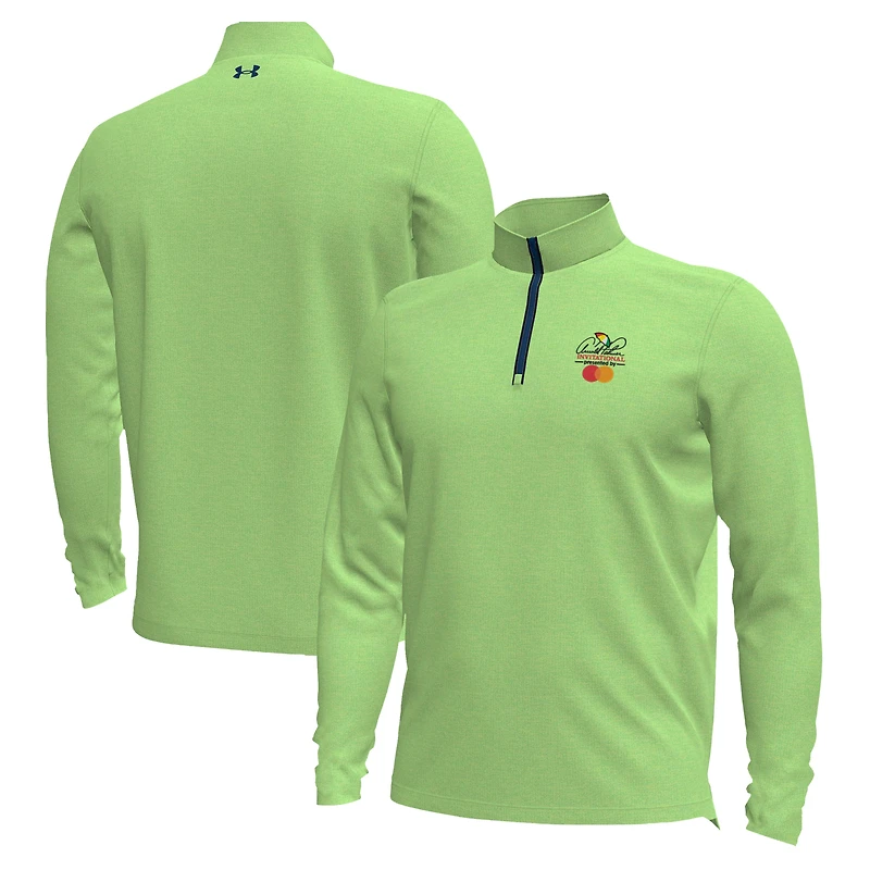 Men's Under Armour Green Arnold Palmer Invitational Aura Heather Quarter-Zip Pullover