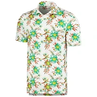 Men's White Arnold Palmer Print Tri-Blend Polo