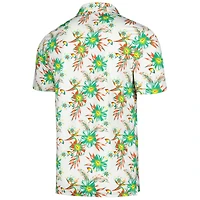 Men's White Arnold Palmer Print Tri-Blend Polo