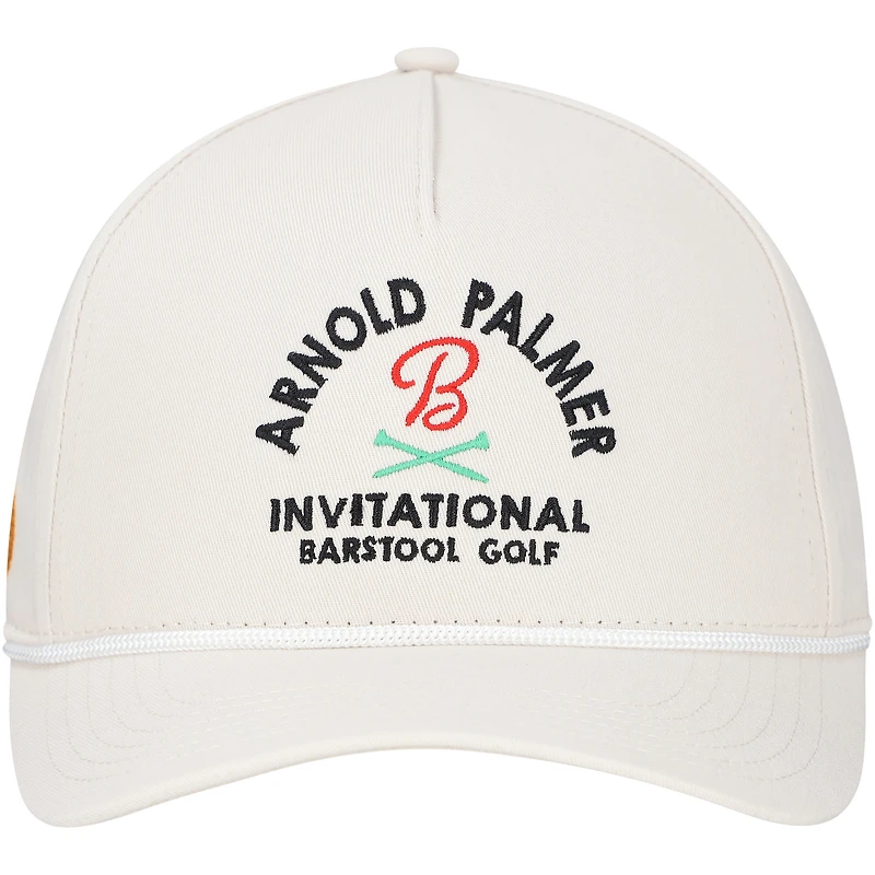 Unisex Barstool Golf Cream Arnold Palmer Invitational Adjustable Rope Hat