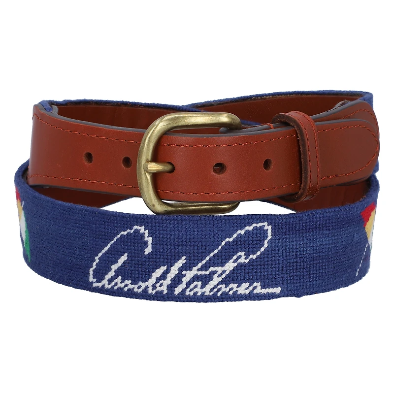 Unisex Smathers & Branson Navy Arnold Palmer Needlepoint Belt