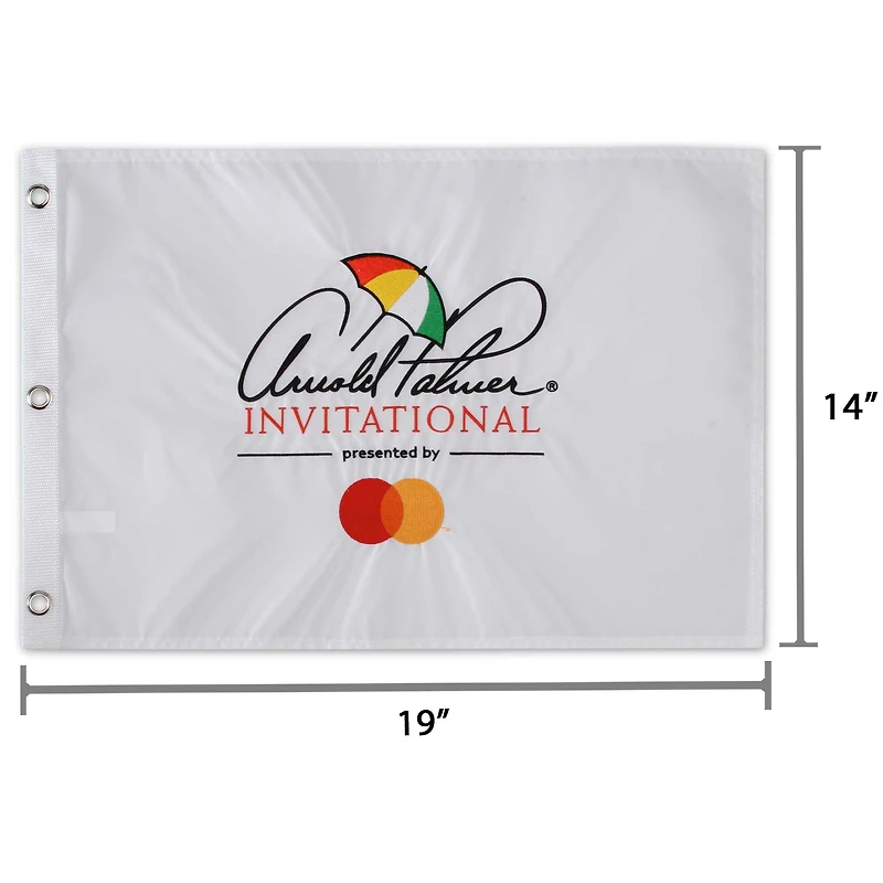 Drapeau à pin brodé blanc Arnold Palmer Invitational 14" x 19"