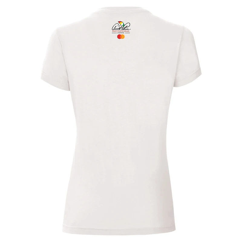 Women's Ahead  White Arnold Palmer Invitational Vista V-Neck T-Shirt