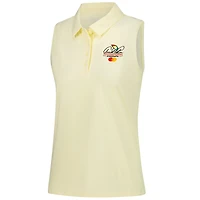 Polo sans manches Nike jaune Arnold Palmer Invitational Victory Performance pour femme