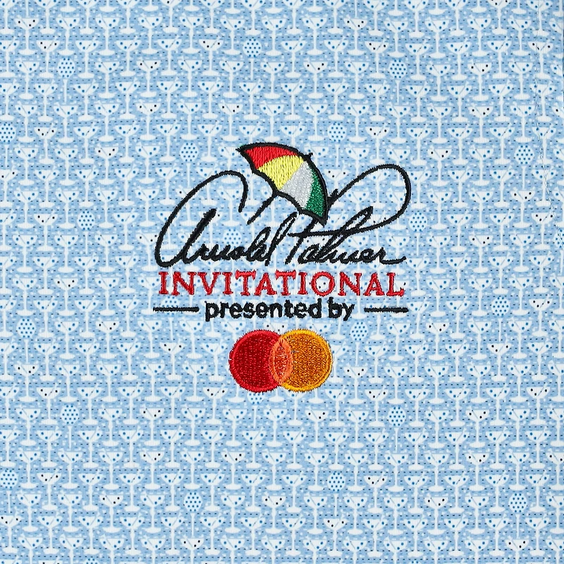 Women's Peter Millar  Light Blue Arnold Palmer Invitational Mar-Tee-Ni Break Polo