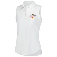 Polo en jersey extensible sans manches Peter Millar blanc Arnold Palmer Invitational Opal pour femme