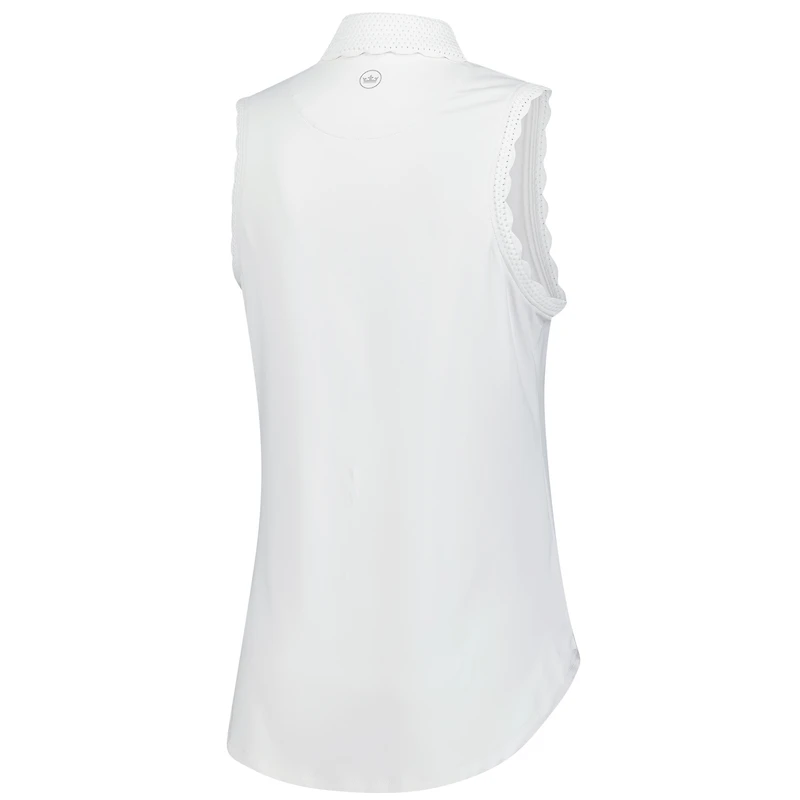 Polo en jersey extensible sans manches Peter Millar blanc Arnold Palmer Invitational Opal pour femme