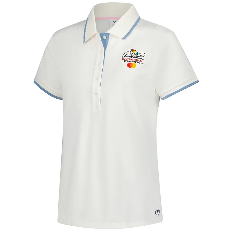 Polo piqué Puma crème Arnold Palmer Invitational pour femme
