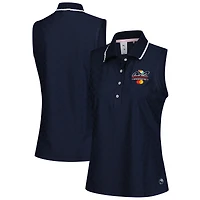 Polo sans manches Puma Arnold Palmer Invitational Jacquard dryCELL bleu marine pour femme