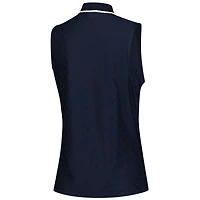 Polo sans manches Puma Arnold Palmer Invitational Jacquard dryCELL bleu marine pour femme