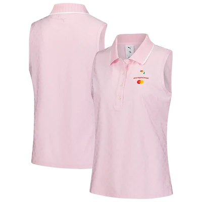 Women's Puma  Pink Arnold Palmer Invitational Jacquard dryCELL Sleeveless Polo