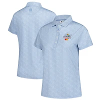 Women's FootJoy Light Blue Arnold Palmer Invitational Speckle Print Polo