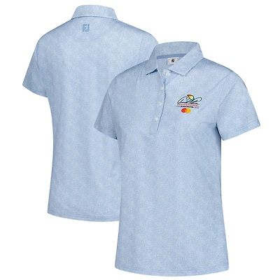 Polo bleu clair à imprimé moucheté Arnold Palmer Invitational de FootJoy pour femme