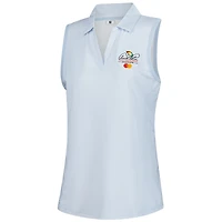 Polo sans manches rayé bleu clair Arnold Palmer Invitational de FootJoy pour femme