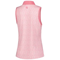 Women's FootJoy Pink Arnold Palmer Invitational ProDry Printed Sleeveless Polo
