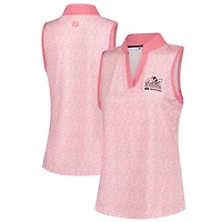Polo imprimé sans manches rose Arnold Palmer Invitational ProDry pour femme FootJoy