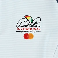 Women's FootJoy White/Navy Arnold Palmer Invitational Striped Raglan Quarter-Zip Jacket