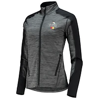 Haut à manches raglan teinté par espacement Aura noir Levelwear pour femmes Arnold Palmer Invitational