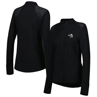 Haut à glissière pleine longueur Tessa Levelwear Black Bay Hill pour femmes