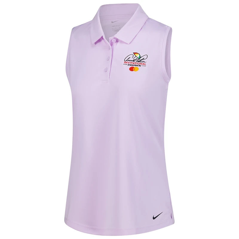 Polo Nike sans manches Performance Arnold Palmer Invitational Victory pour femme, lavande