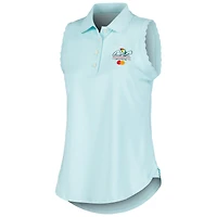 Polo en jersey extensible sans manches Peter Millar Mint Arnold Palmer Invitational Opal pour femme