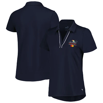 Women's Puma Navy Arnold Palmer Invitational Piped CLOUDSPUN Polo