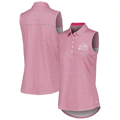 Women's Puma Pink Arnold Palmer Invitational Deco Sleeveless MATTR Polo
