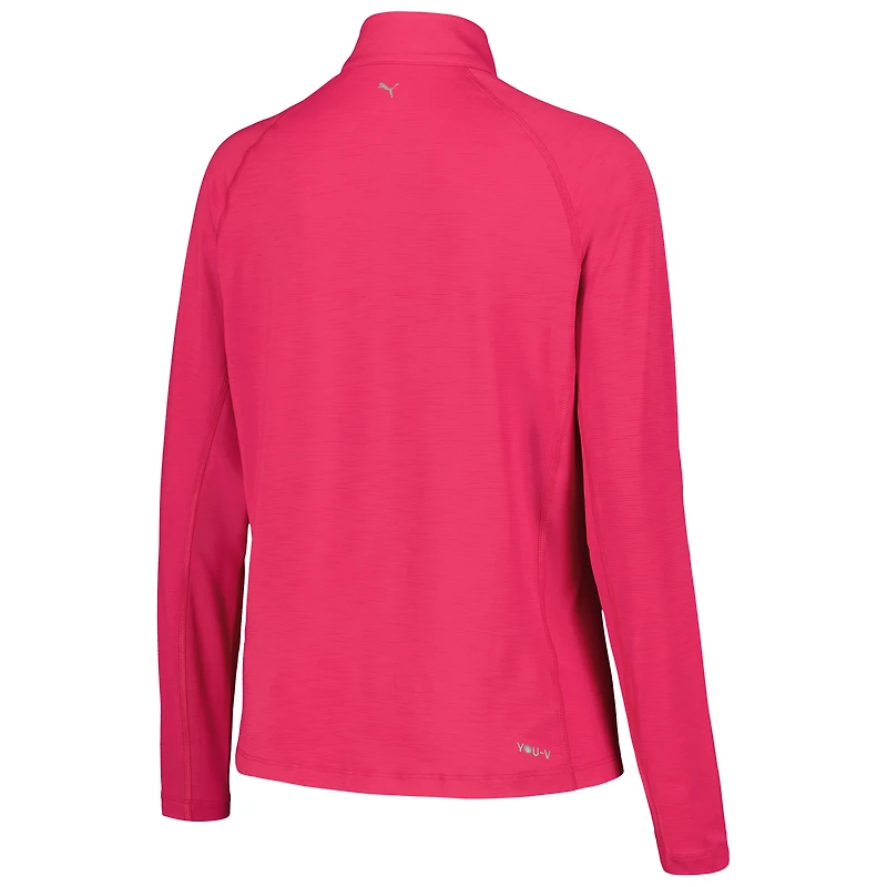 Veste rose Puma Arnold Palmer Invitational YOU-V Raglan Quarter-Zip pour femme